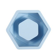 시멘트 금형 실리콘 크리 에이 티브 다각형 콘크리트 꽃 냄비 꽃병 사무실 장식 DIY 점토 Cementsilica, [02] sky blue