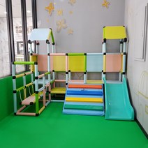 조이풀(JOYFUL) JYF008 정글짐 미끄럼틀 실내 놀이터 볼풀장, 투톤그레이