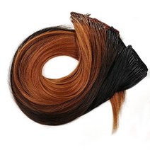 프리티레이디 스킬땋기 인모붙임머리 22인치(57cm) 자연모/레미인모 한팩200가닥(105g), #1, 한팩 200가닥(105g)