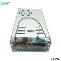 CHUX 산업 LED 디지털 디스플레이 스위칭 전원 공급 장치 360W DC 12V 5V 24V 36V 48V 60V 90V SPMS, [04] 0-36V  10A