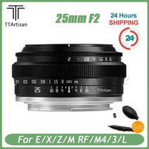 TTArtisan 25mm F2 APS-C 카메라 렌즈 Sony E Fujifilm X Nikon Z Canon M/RF Panasonic Olympus M4/3 Leica L 마, 후지 xf_Black