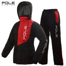 오토바이 낚시 성인 전기 비옷 정장 방수 모터 사이클 폴 레인, 빨간_L