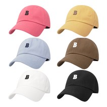 팸드님 B로고 와펜 코튼 볼캡 남녀공용 사계절 데일리 야구모자 6colors