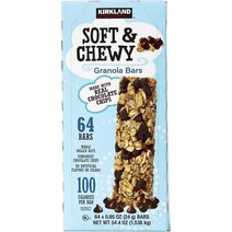 커클랜드시그니춰 소프트 & 츄이 그래놀라 바 초콜릿 칩, 24g, 64개