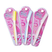 샤이심플 일자형 눈썹면도기 1P 3개, 랜덤색상