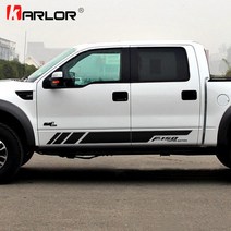 포드 레인저 랩터 F150 픽업용 자동차 차량용 양면 스티커 데칼 장식 1쌍, 05 YELLOW_05 F550