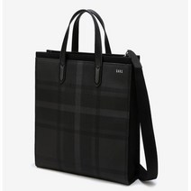 닥스 블랙 타탄체크 토트백