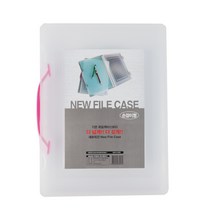 플러스샵 손잡이형 화일케이스 A4 3색상 PP 소형30mm 대형45mm, 소형 핑크 10개
