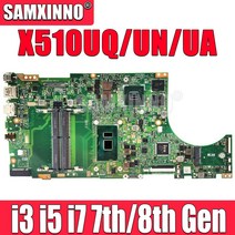 노트불머더보드 X510UA 노트북 마더 보드 Asus X510UN X510UQ X510U S510U S510UN 메인 100 테스트 Ok I78 세대 CPU, 1.I37100U V2G