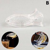 수동 투명 과일 압착기 레몬 클립 가정용 주방 바 가제트 새 모양 감귤류 과즙기 휴대용 오렌지 압착기, B