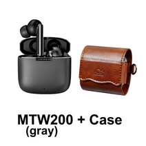 Shanling-MTW200 TWS 블루투스 5.2 이어폰 무선 헤드폰 스포츠 방수 이어버드 마이크 포함, 01 MTW200gray andCase