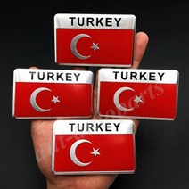 4x metal turkey turkish flag car 엠블럼 배지 오토바이 스티커 데칼 페어링