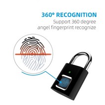 스마트금고 USB 충전식 빠른 잠금 해제 휴대하기 쉬운 스마트 지문 자물쇠 열쇠가없는, 은