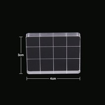 저스트앳 7 가지 의 투명 아크릴 스탬프 블록 Diy 실리콘 스탬프/인감 만들기 스크랩북- 앨범 종이 카드, [02] 3 x 4 cm