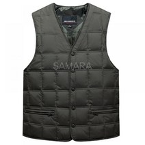 SAMARA 겨울 남성 롱 웰론 패딩 조끼 후드 털 Srmx7f