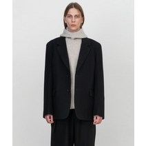 인사일런스 INSILENCE 멜톤 울 컷오프 블레이저 BLACK Melton Wool Cut-Off Blazer
