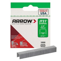 Arrow 276 JT21 Thin Wire Staples for Staple Guns and Staplers Use for Upholstery Crafts General R, 1, Silver
