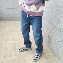 일이오 남자 따뜻한 융기모 밴딩 청바지