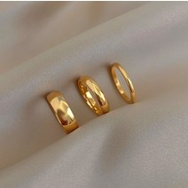 유행하는 세련된 변색 없음 2mm 4mm 6mm 스테인레스 스틸 18K 골드 도금 실버 컬러 너클 링 여성용 미니멀리스트 반지