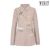 [비지트인뉴욕(VISIT IN NEWYORK)] 스트라이프 프린팅 셔츠(VV9LS17)