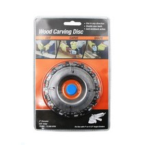 woodcarvingdisc 앵글 그라인더 체인 톱날 디스크톱 100mm 패키지 랜덤발송, 1개