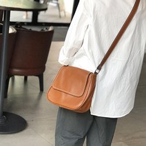 Dirome 심플 데일리 천연소가죽 숄더겸용 여성크로스백