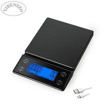 VIRENZZO USB 커피저울 5kg, 블랙
