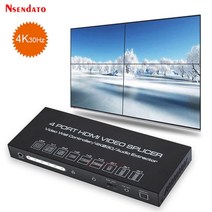 2x2 TV 비디오 월 컨트롤러 프로세서 스플라이서 IR RS232 포함 4K 1x2 1x3 1x4 2x1 3x1 4x1 HDMI 오디오, 02 With battery_04 AU Plug