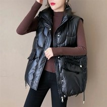 패딩 조끼 경량 반팔 뽀글이 크롭 유니클로경량 유니클로 허리스트링 발열 숏 여성 13