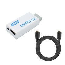 닌텐도 위 컨버터 전용 TV 변환 젠더 게임기 Wii to HDMI 연결 2M 케이블 포함, 1