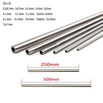 잔디깎기 1 10pcs 250mm500mm 304 원활한 Stainlessy 철강 모세관, 2x1.6mm  5pcs+500mm