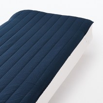 무인양품 MUJI 면 서커 침대 패드, 네이비