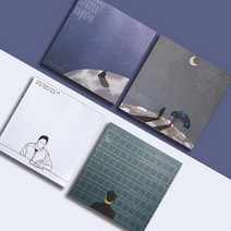 우리일쌍 떡메모지 감성 윤동주 시인 디자인 일러스트 문구 메모지 4종 역사 문방구 굿즈 (4308509)