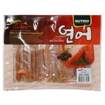 뉴트리오 애견 간식 슈퍼푸드 연어 스틱껌 400g