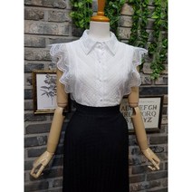 헤이미 카라 레이스 나시 블라우스