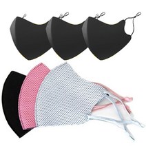 3개입 3D 입체 필터 끈조절 반영구 마스크 연예인 빨아쓰는 황사 방역 순면 방역 방진 미세먼지, 3개입3D입체PLUS심리스마스크블랙