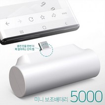 정확도 거치가능한 보조배터리 5000mAh 8핀 C타입, 8핀 [MON-P-MINI5000]