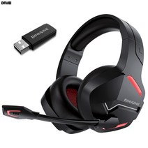 DFMEI BINNUNE BW01 무선게임 이어폰 헤드셋 2.4G 블루투스 듀얼모드 PS4 XBOX, 블랙레드2.4G+블루투스