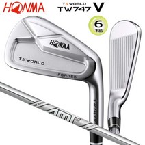 혼마아이언 혼마 골프 HONMA 투어 월드 TW747V 아이언 6 본 세트 #5-#10 우측용 AMT 화이트 스틸 샤프트 일본직배, 5- 10 (6본조) S200, S200, 5-10번도