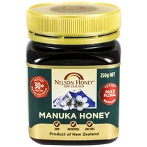 미국직구 Nelson Honey Natural Manuka Honey 30+MG Factor 250g(.55lbs) 정품 뉴질랜드 비GMO - BPA Free Jar - 100% (Jar Batch 코드사용하여 테스트 결과 쉽게 액세스할, 수량, 상세참조