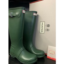 헌터 레인부츠 New Hunter Original 여성 Tall Size 7 EU 38 Green Rain Boots WFT1000RMA