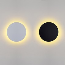 LED 원형 벽부등 써클 벽등 6W, 백색, 전구색(노란빛)