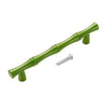 QDY 6 Pcs 아연 합금 대나무 손잡이 드레서 캐비닛 찬장 옷장 문 장식 가구 액세서리 손잡이를 당깁니다, 녹색, 125mm