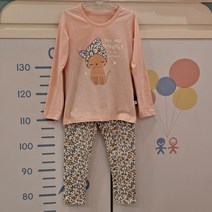 (투키즈) 꾸시꾸시 여아 편면 스판 9부 여상하~시보리가 없는 기본 스타일로@@ 입었을때 신축성이 뛰어나 착용감이 편한 실내복