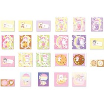 동물 캐릭터 도무송 랜덤 봉투 25세트 / 돔송 칼선 인스 스티커 다꾸 학생 선물, 1팩