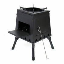 접이식 화목난로 26X34CM 블랙 캠핑용난로 미니화목난로