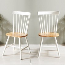 우드톤 어반 원목카페의자B 2p, 네츄럴화이트