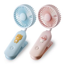 카카오 리틀프렌즈 휴대용 핸디 집게형 무선 선풍기, 리틀어피치