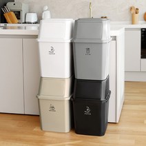 모노블 재활용 분리수거함 40L, 블랙
