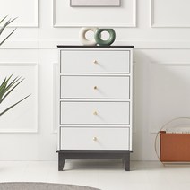 데코라인 프레션 4단 서랍장 600, 그레이